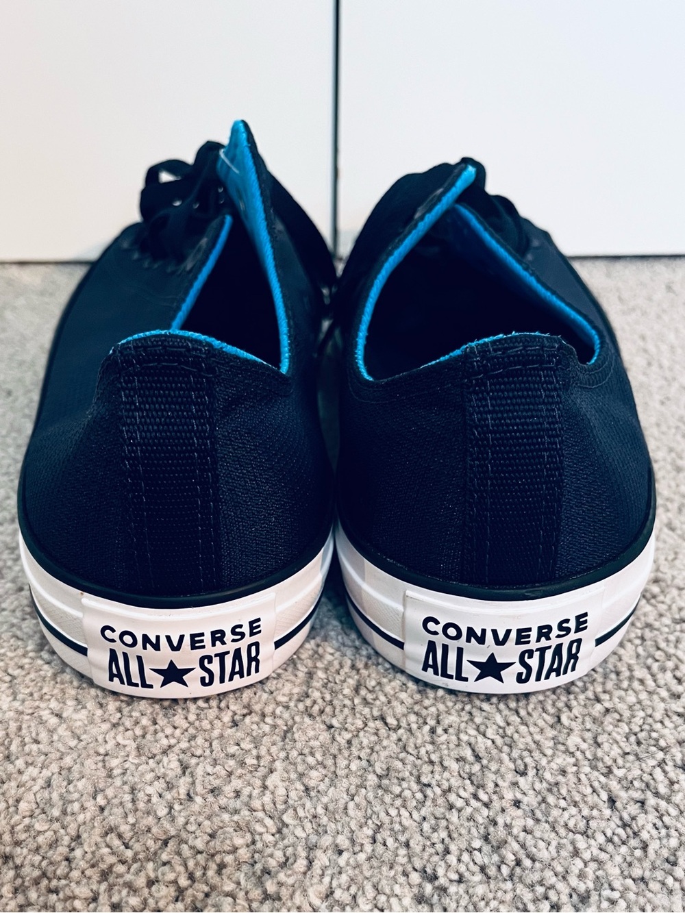 NWOT-Converse All Star Low-Top Sneakers in Navy and Bright Blue - Picture 2 of 7